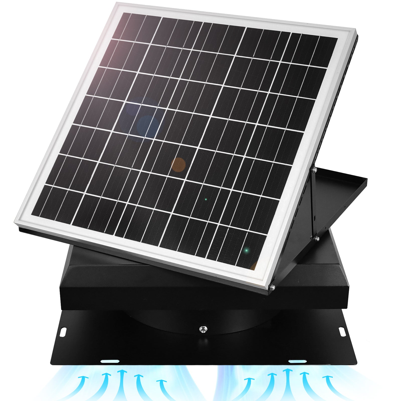 DC HOUSE 30 Watt Solar Attic Fan Solar Powered Roof Exhaust Fan Up To