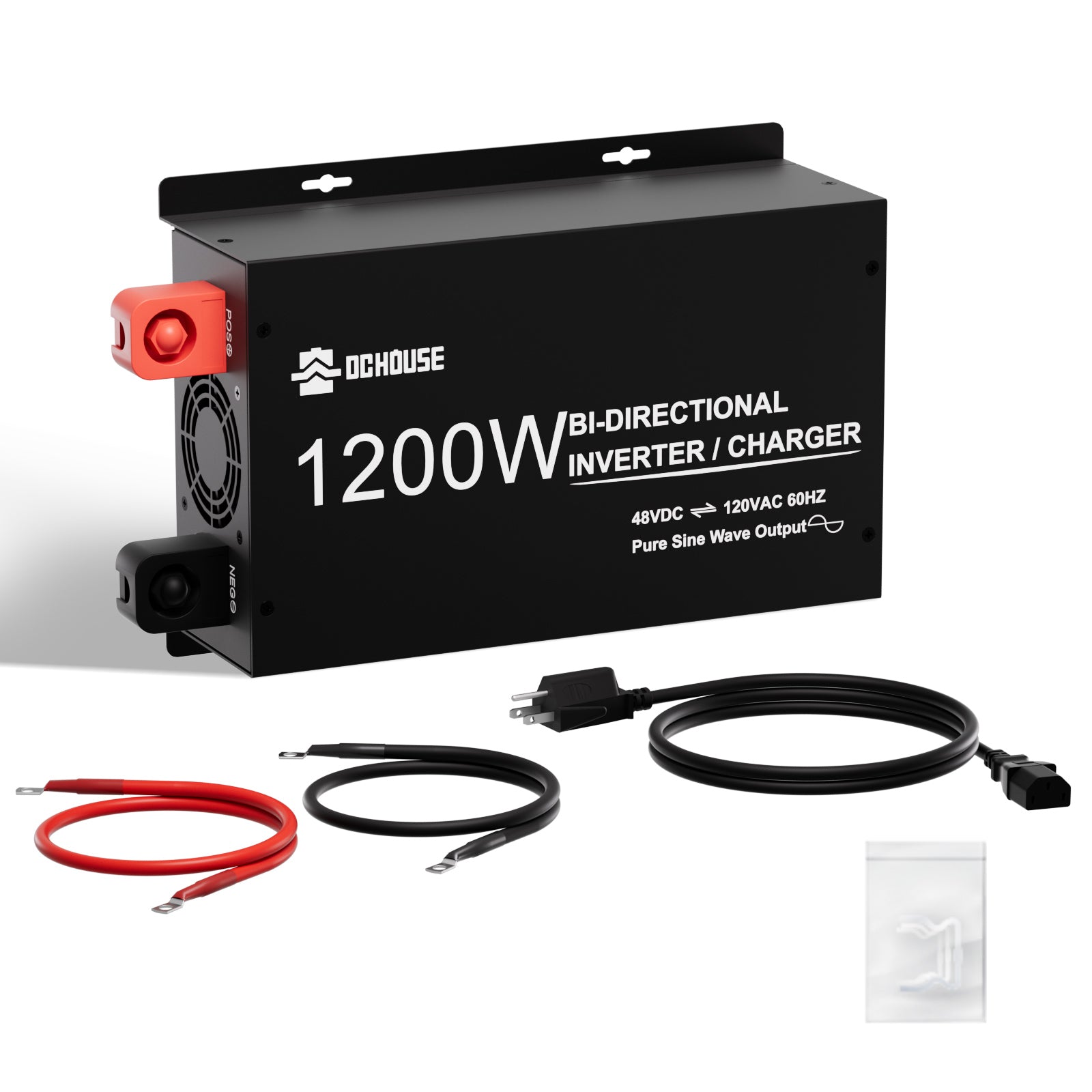 48V 15A Lithium Battery Charger, 1200W Pure Sine Wave Inverter