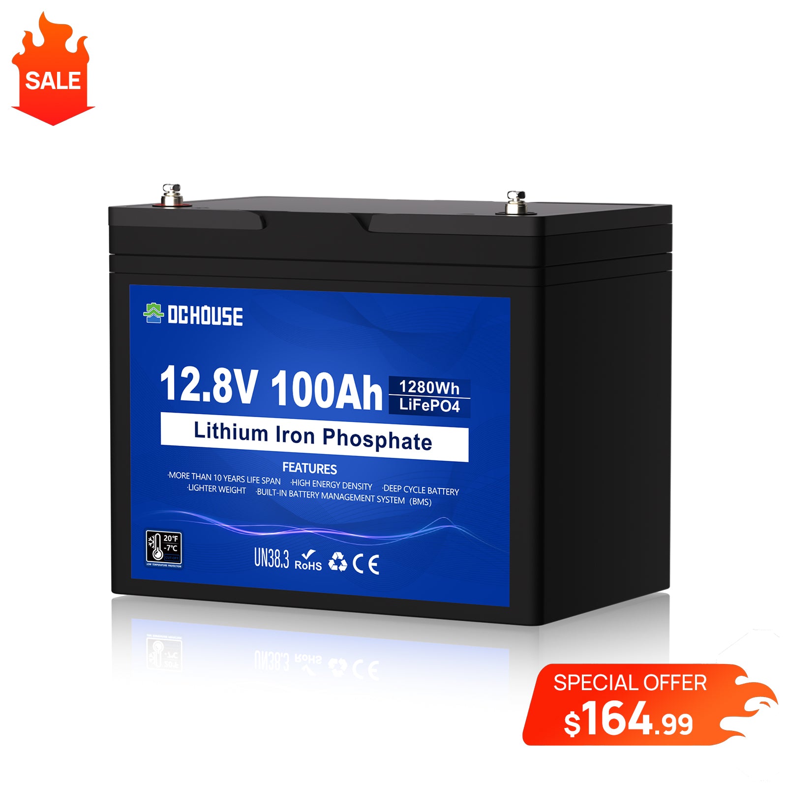 12V 100Ah Deep Cycle LiFePO4 Lithium Battery