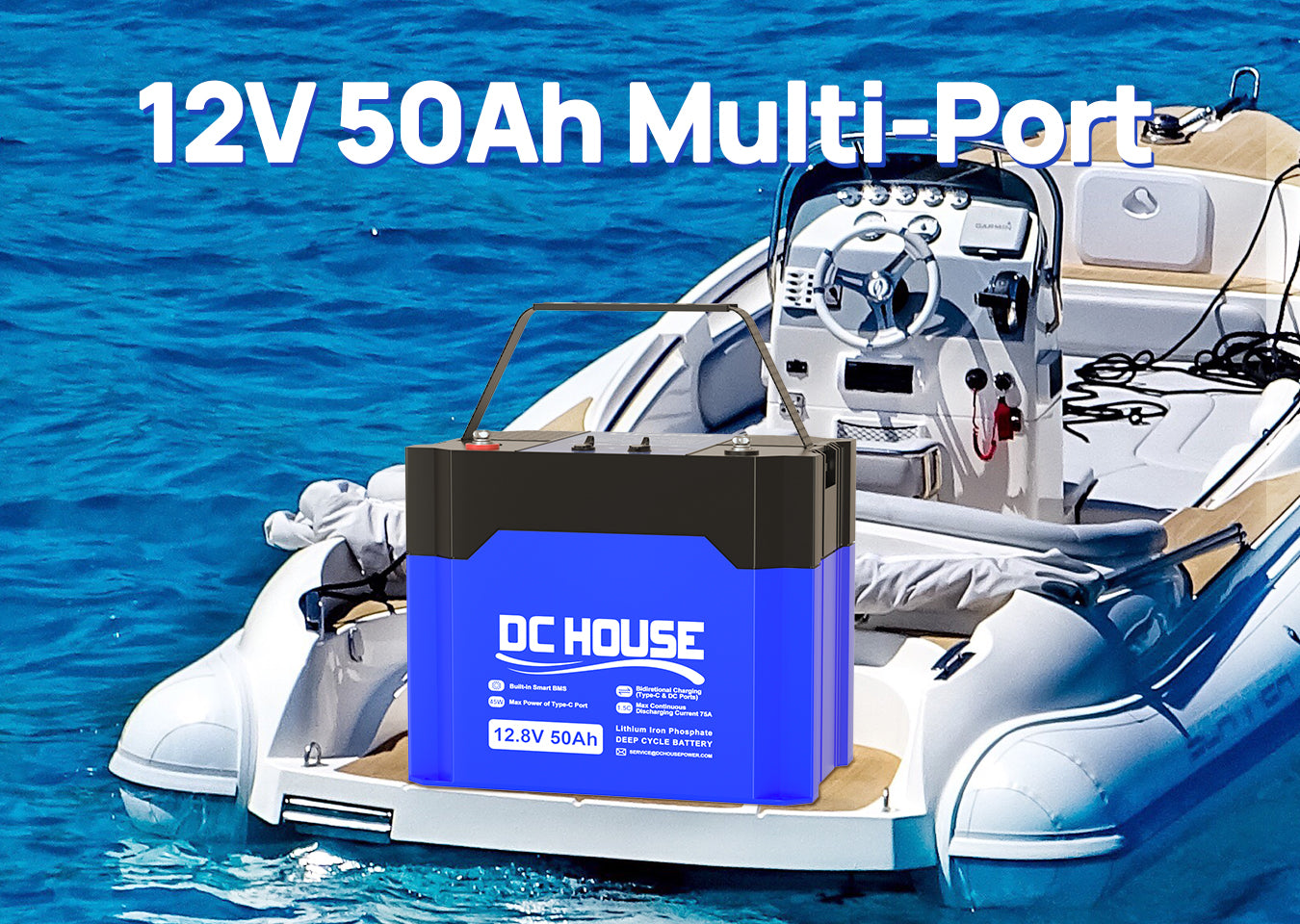 12V 50AH LiFePO4 Battery for Trolling Motor – Lightweight & Compact Compact and lightweight 12V 50AH LiFePO4 battery, ideal for small trolling motors with reliable power and long cycle life