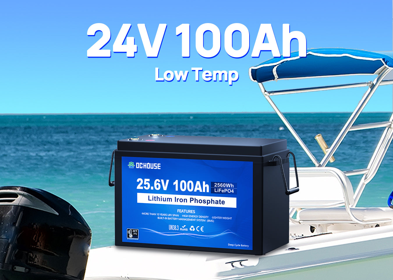 24V 100Ah LiFePO4 Battery for Trolling Motor – Long Runtime & High Efficiency Powerful 24V 100Ah LiFePO4 battery designed for trolling motors, offering extended runtime, high efficiency, and reliable deep cycle performance