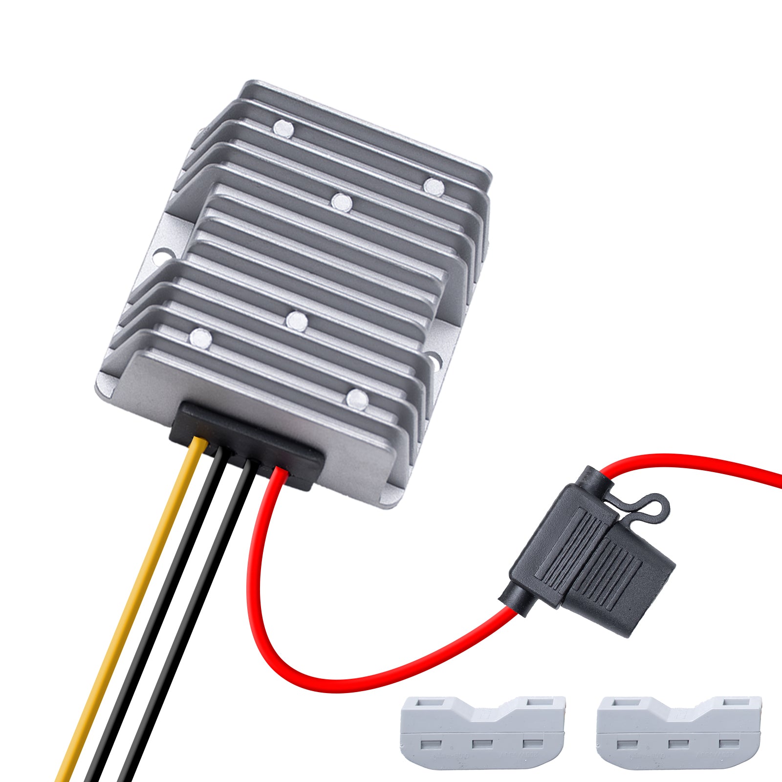 48V/36V to 12V Step Down Converter, Power Supply Module for Golf Carts, 20A 240W Waterproof DC-DC Buck Converter, Voltage Regulator Reducer Transformer with Fuse