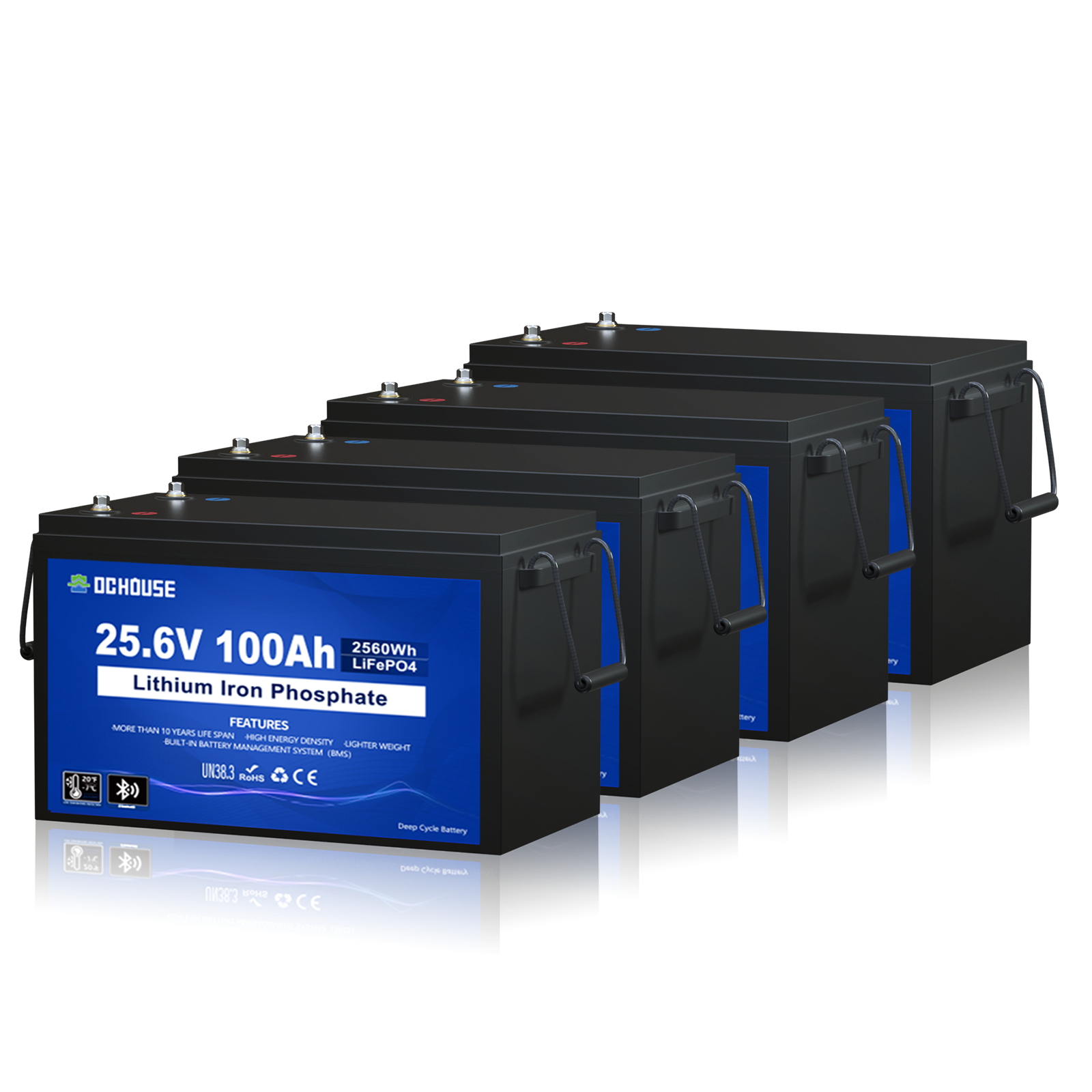 24V 100Ah Deep Cycle Bluetooth LiFePO4 Lithium Battery
