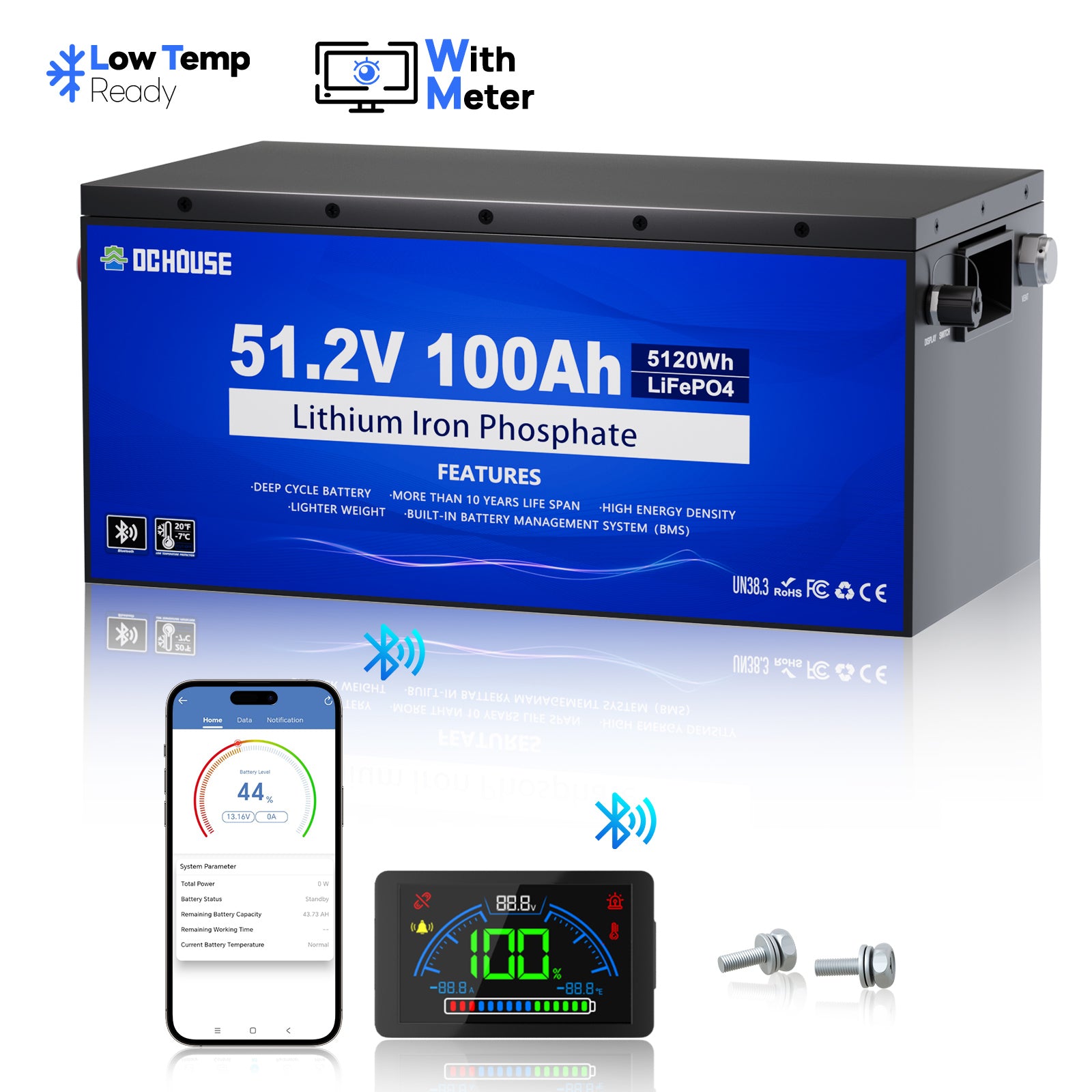 48V 100Ah BT & Metal Case