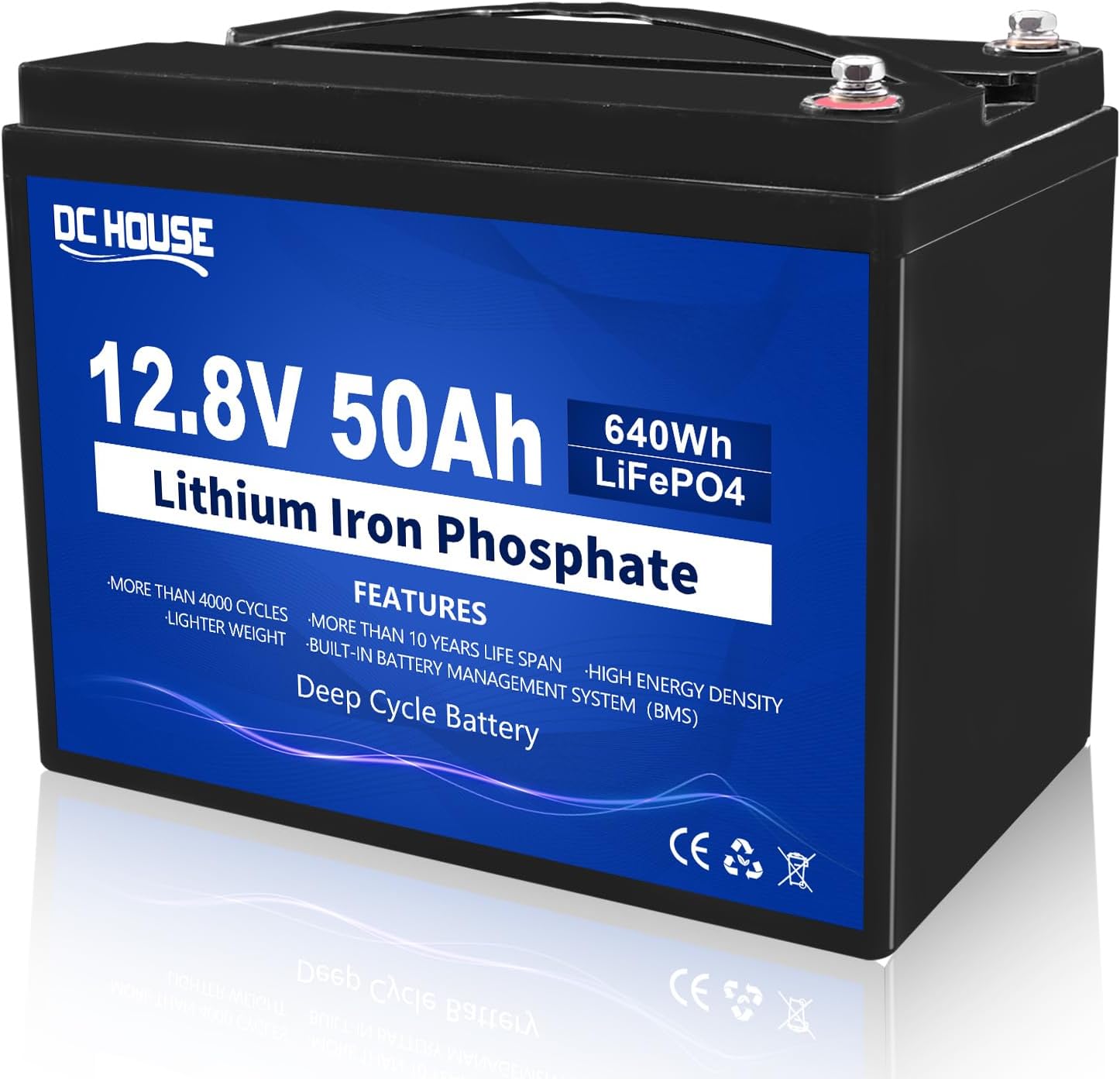 12V 50Ah Deep Cycle LiFePO4 Lithium Battery