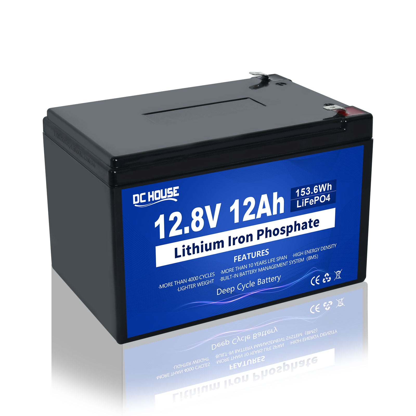 12V 12Ah Deep Cycle Lithium Iron Phosphate Battery