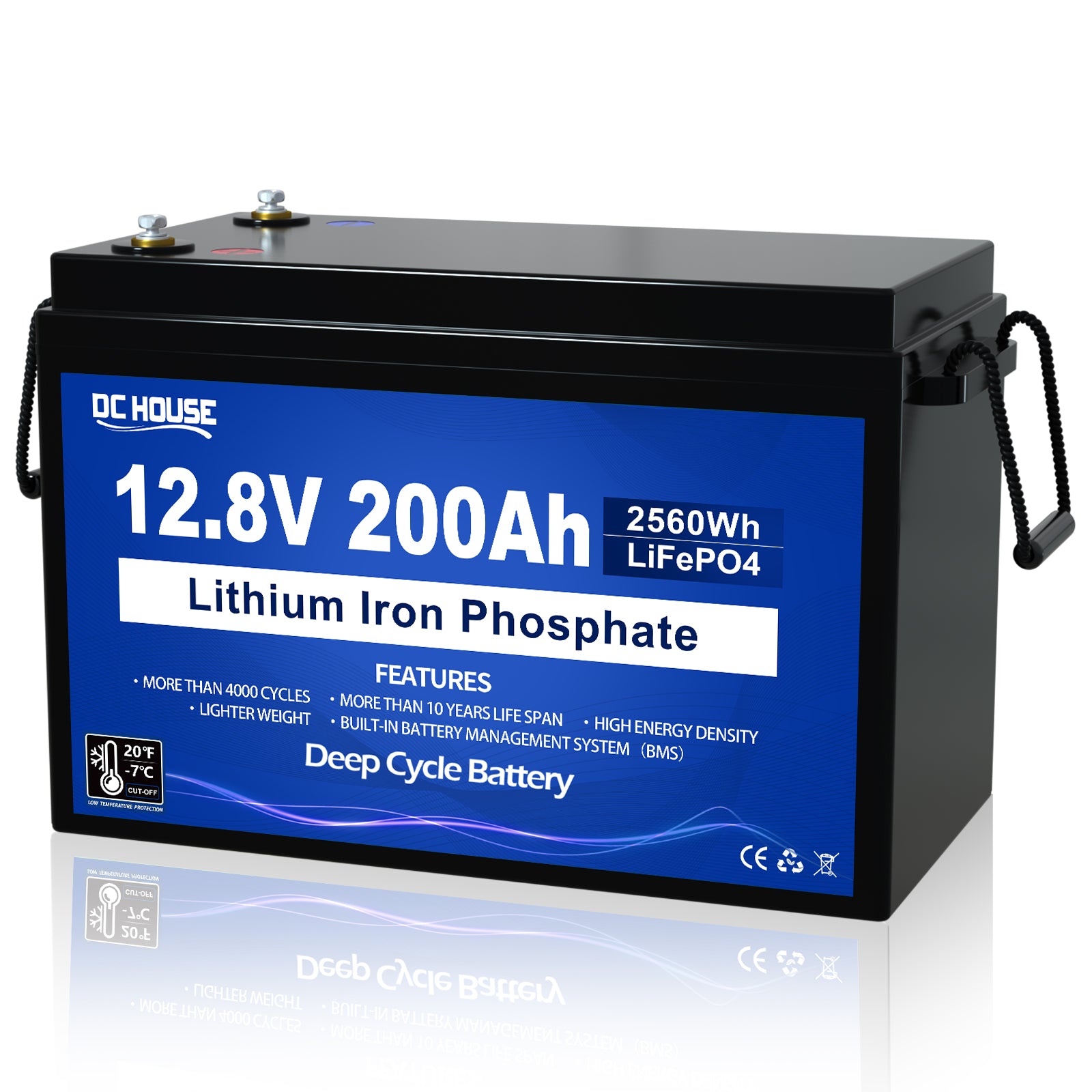 12V 200Ah Deep Cycle Lithium Iron Phosphate Battery